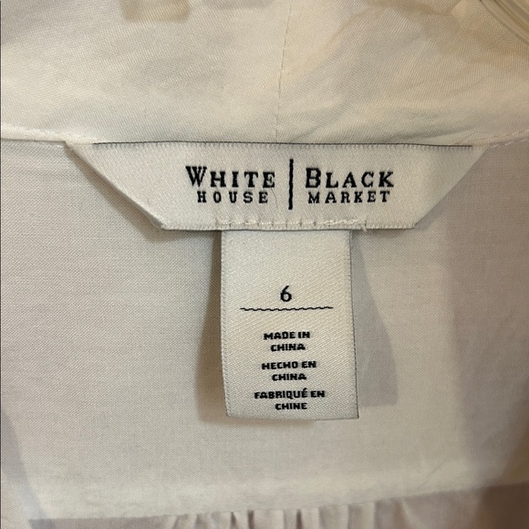 White House Black Market White Long Sleeve Top - Picture 3 of 4